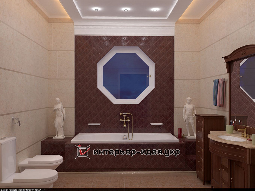 Дизайн ванной комнаты в с. Петровское