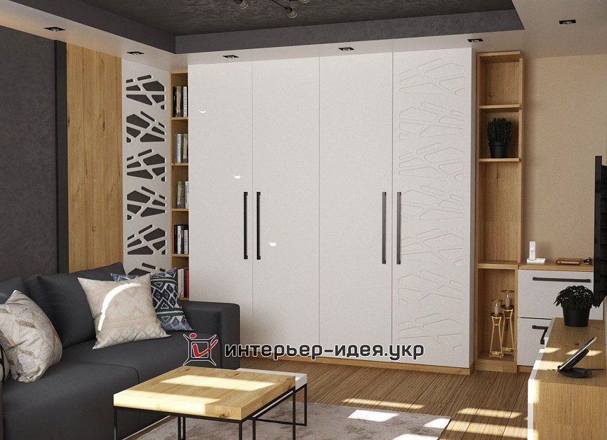 Компактная кухня-студия с элементами лофта