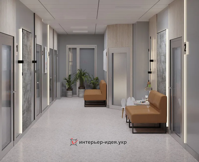 Дизайн интерьера частной клиники &quot;Медина&quot;. «Четкость линий»