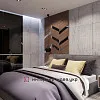 Дизайн интерьера стильной спальни в серых тонах