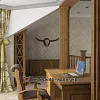 Дизайн гостиной-кабинета в этно стиле
