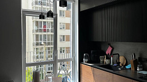 «Black. Kitchen. Wood». Кухня в ЖК "Горизонт 3", г. Львов