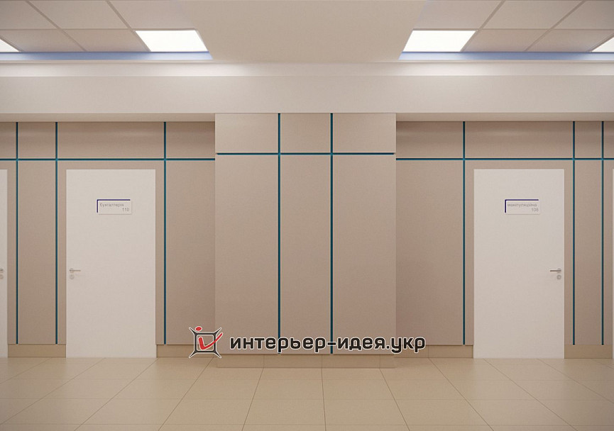 Дизайн коридора Медицинского центра