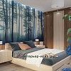 Дизайн спальни с фотообоями леса
