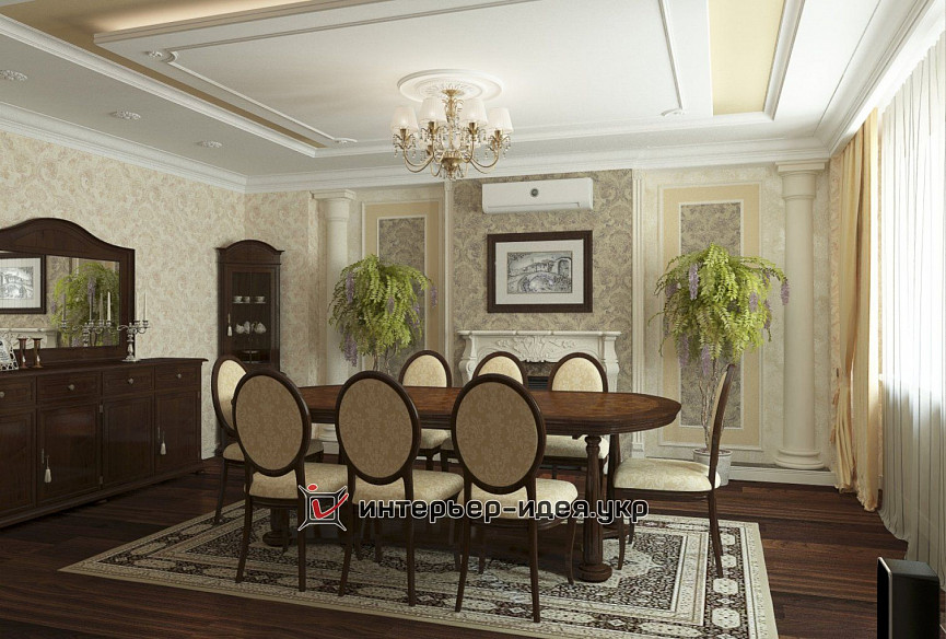 Дизайн гостиной в классическом стиле. г. Черкассы