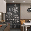 Дизайн кухни с меловой стеной