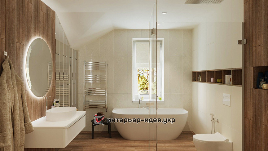 Ванная комната &quot;с секретом&quot; в минималистичном стиле