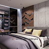 Дизайн интерьера стильной спальни в серых тонах
