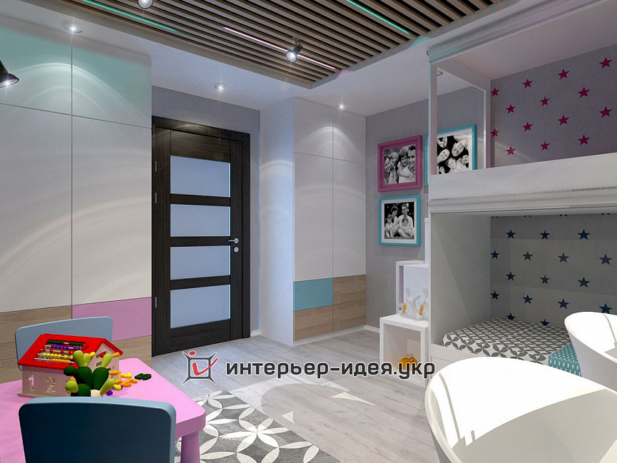 Дизайн детской комнаты для детей разного возраста и разного пола