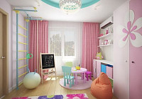 Дизайн дитячої для дівчинки в ніжних рожевих кольорах. Дизайн ДИТЯЧОЇ КІМНАТИ