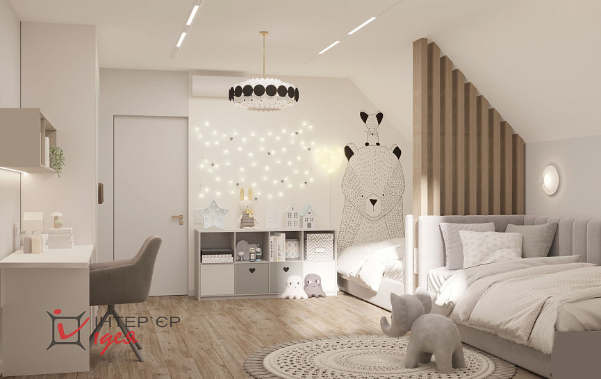 Детская комната в современном стиле, 20 м.кв