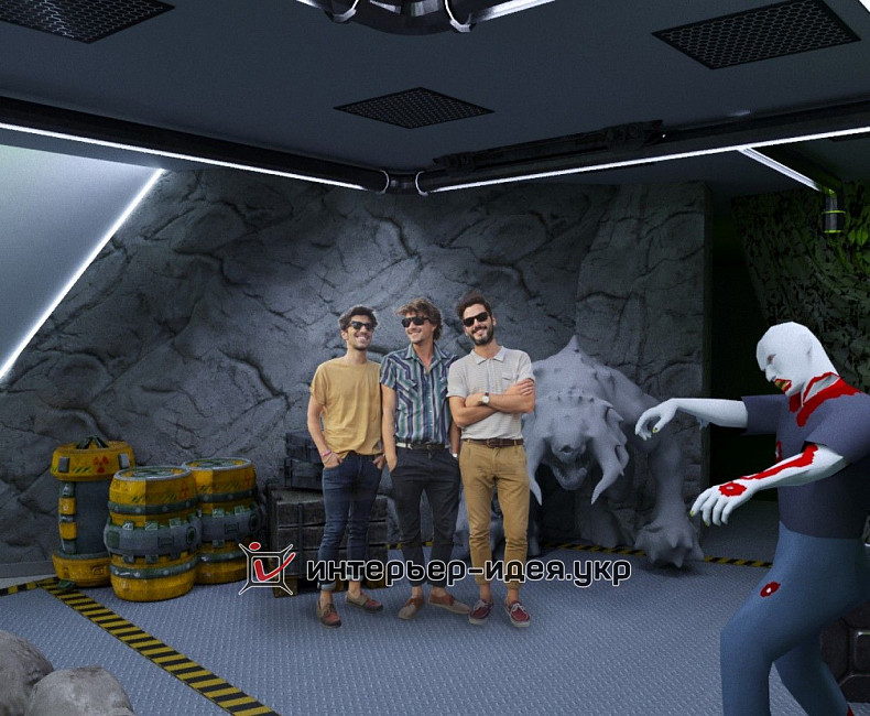 Зона селфи в клубе виртуальной реальности