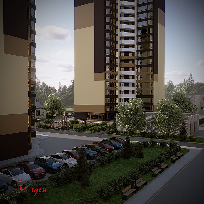 Дизайн экстерьера ЖК в центре Черкасс