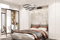 Легкий, світлий і теплий інтер’єр спальні, в якому все поєднано гармонійно. Дизайн СПАЛЬНІ