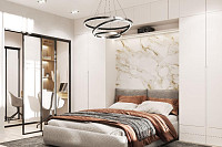Легкий, светлый и теплый интерьер спальни, в котором все сочетается гармонично. Дизайн СПАЛЬНИ
