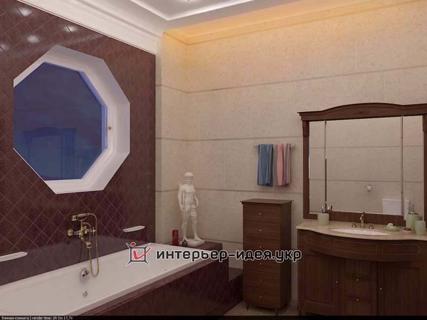 Дизайн ванной комнаты в с. Петровское