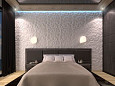 Дизайн спальни с эффектом звездного неба на потолке. Дизайн СПАЛЬНИ