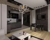 Дизайн кухни, объединенной с гостиной в современном стиле. Дизайн КУХНИ-СТУДИИ