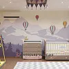 Интерьер детской с росписью и декором воздушных шаров