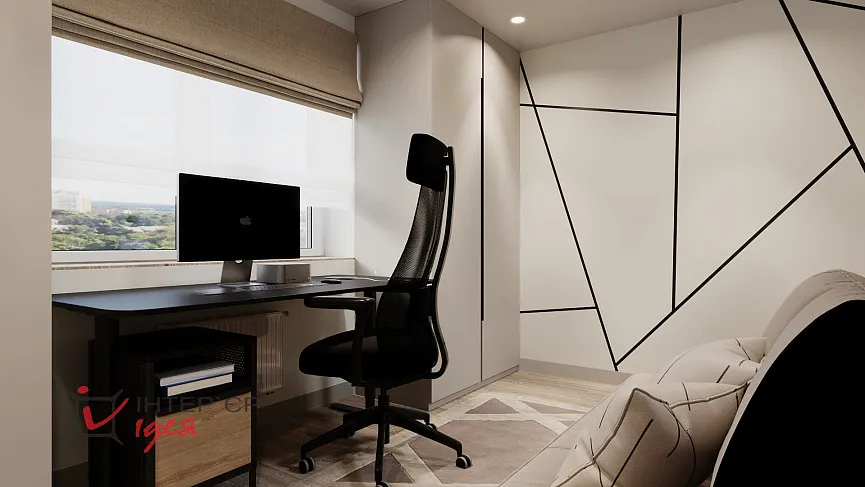 Гостевая комната для молодой пары в ЖК «Андорра»