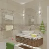 Дизайн современной ванной комнаты с овальной ванной и умывальником-чашей