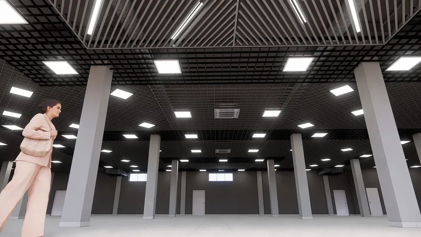 Оформление потолка и входа в ТЦ Magnolia Plaza, Черкассы