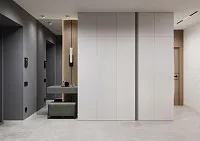 Прихожая 13,5 м2 в стиле своевременный минимализм. Дизайн ПРИХОЖЕЙ, КОРИДОРА