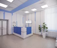 Розробка дизайн ресепшена і коридору в Медичному центрі. Дизайн ОФІСУ