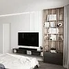 Современный интерьер спальни 14 м2