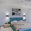 Бирюзовая свежесть цвета в интерьере гостевой спальни