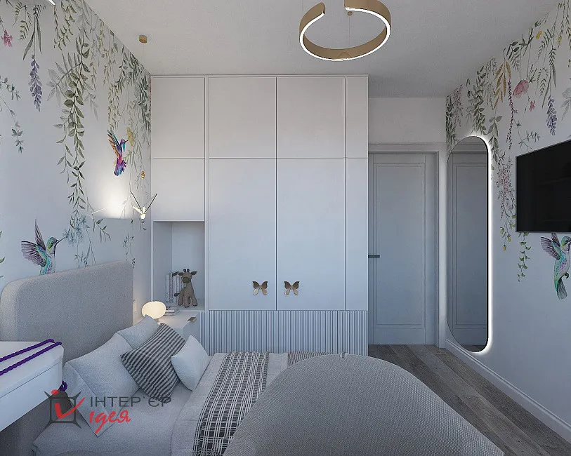 Детская комната для девочки, 9.2 м²