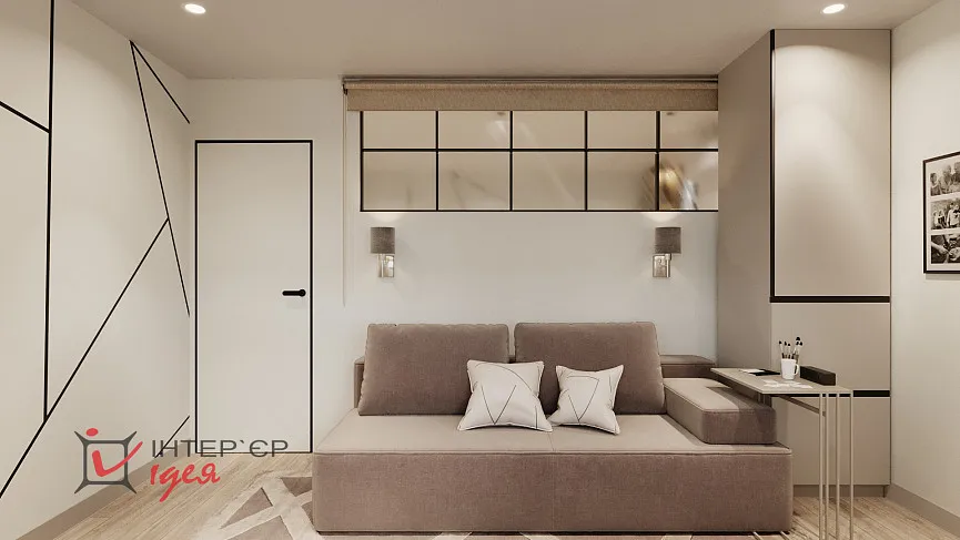 Гостевая комната для молодой пары в ЖК «Андорра»