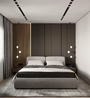 Спальня в современном стиле 14 м.кв. Дизайн СПАЛЬНИ