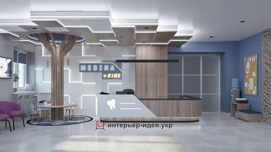 Дизайн холла детской стоматологии &quot;Медина&quot;. «В ожидании зубной феи»