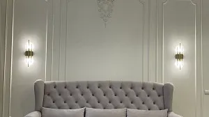 Дизайн кухни-гостиной в классическом стиле в Буче